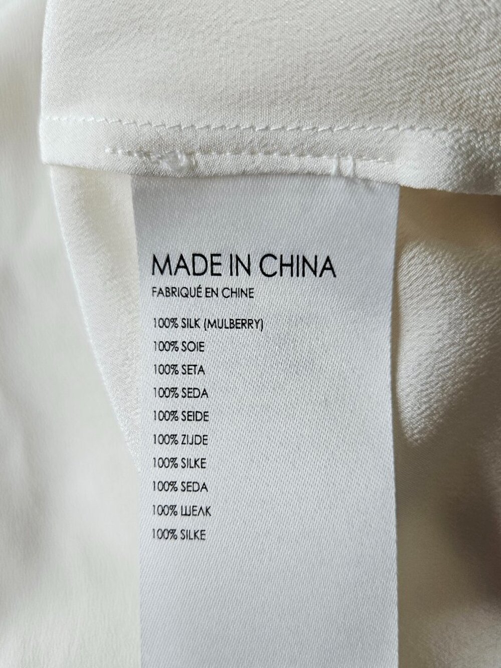 NWOT Ralph Lauren 100% Mulberry Silk V-Neck Button-Up Blouse White - Size S/M - Picture 5 of 12